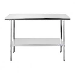48 in. x 24 in. Stainless Steel Commercial NSF Prep and Work Kitchen Utility Table with Bottom Shelf by ANGELES HOME