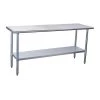 60 in. x 24 in. Stainless Steel Commercial NSF Prep and Work Kitchen Utility Table with Bottom Shelf by ANGELES HOME -Sorbus Sales Store silver angeles home kitchen prep tables m282 89241kt 64 1000
