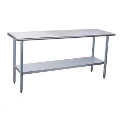 60 in. x 24 in. Stainless Steel Commercial NSF Prep and Work Kitchen Utility Table with Bottom Shelf by ANGELES HOME