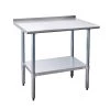 36 in. x 24 in. Stainless Steel Commercial NSF Prep and Work Kitchen Utility Table with Bottom Shelf and Backsplash by ANGELES HOME -Sorbus Sales Store silver angeles home kitchen prep tables m293 89241kt 64 1000