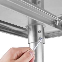 60 in. x 24 in. Stainless Steel Commercial NSF Prep and Work Kitchen Utility Table with Bottom Shelf and Backsplash by ANGELES HOME -Sorbus Sales Store silver angeles home kitchen prep tables m297 89241kt 1f 1000