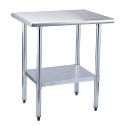 30 in. x 24 in. Stainless Steel Commercial NSF Prep and Work Kitchen Utility Table with Bottom Shelf by ANGELES HOME