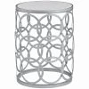 16.75 in. x 16.75 in. x 22 in. Round Metal Silver Interlocking Circles Marblized Table by FirsTime & Co. -Sorbus Sales Store silver firstime co end side tables 70308 64 1000
