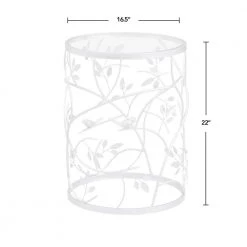 16.5 in. x 16.5 in. x 22 in. Round Metal Silver Large Bird and Branches Side Table by FirsTime & Co. -Sorbus Sales Store silver firstime co end side tables 70310 1f 1000