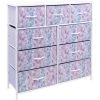 9-Drawer Blue Pink Purple Dresser with Steel Frame Wood Top Easy Pull Fabric Bins 39.5 in. L x 11.5 in. W x 39.5 in. H by Sorbus 2 9-Drawer Blue Pink Purple Dresser with Steel Frame Wood Top Easy Pull Fabric Bins 39.5 in. L x 11.5 in. W x 39.5 in. H by Sorbus -Sorbus Sales Store tie dye blue pink purple sorbus kids dressers drw 9d tid3 64 1000