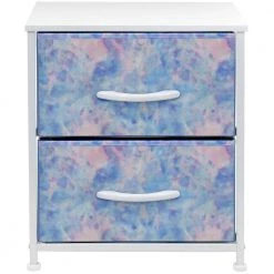 Nightstand 2-Drawer Tie-Dye Blue Dresser 11.87 in. D x 17.75 in. W x 20 in. H by Sorbus 11 Nightstand 2-Drawer Tie-Dye Blue Dresser 11.87 in. D x 17.75 in. W x 20 in. H by Sorbus -Sorbus Sales Store tie dye blue sorbus dressers drw 2d tid c3 1000