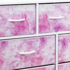 9-Drawer Tie-dye Pink Dresser with Steel Frame Wood Top Easy Pull Fabric Bins 39.5 in. L x 11.5 in. W x 39.5 in. H by Sorbus 20 9-Drawer Tie-dye Pink Dresser with Steel Frame Wood Top Easy Pull Fabric Bins 39.5 in. L x 11.5 in. W x 39.5 in. H by Sorbus -Sorbus Sales Store tie dye pink sorbus kids dressers drw 9d tid2 76 1000