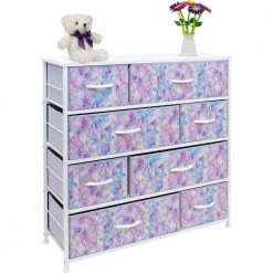 11.5 in. L x 34 in. W x 36 in. H 8-Drawer Tie Dye Purple Dresser Steel Frame Wood Top Easy Pull Fabric Bins by Sorbus 16 11.5 in. L x 34 in. W x 36 in. H 8-Drawer Tie Dye Purple Dresser Steel Frame Wood Top Easy Pull Fabric Bins by Sorbus -Sorbus Sales Store tie dye purple sorbus kids dressers drw 8d tid3 4f 1000