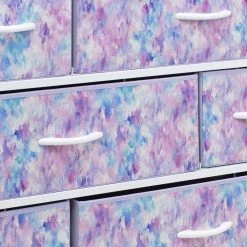 11.5 in. L x 34 in. W x 36 in. H 8-Drawer Tie Dye Purple Dresser Steel Frame Wood Top Easy Pull Fabric Bins by Sorbus 20 11.5 in. L x 34 in. W x 36 in. H 8-Drawer Tie Dye Purple Dresser Steel Frame Wood Top Easy Pull Fabric Bins by Sorbus -Sorbus Sales Store tie dye purple sorbus kids dressers drw 8d tid3 76 1000