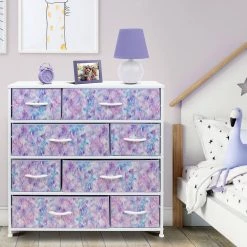 11.5 in. L x 34 in. W x 36 in. H 8-Drawer Tie Dye Purple Dresser Steel Frame Wood Top Easy Pull Fabric Bins by Sorbus 15 11.5 in. L x 34 in. W x 36 in. H 8-Drawer Tie Dye Purple Dresser Steel Frame Wood Top Easy Pull Fabric Bins by Sorbus -Sorbus Sales Store tie dye purple sorbus kids dressers drw 8d tid3 c3 1000