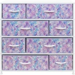 11.5 in. L x 34 in. W x 36 in. H 8-Drawer Tie Dye Purple Dresser Steel Frame Wood Top Easy Pull Fabric Bins by Sorbus 19 11.5 in. L x 34 in. W x 36 in. H 8-Drawer Tie Dye Purple Dresser Steel Frame Wood Top Easy Pull Fabric Bins by Sorbus -Sorbus Sales Store tie dye purple sorbus kids dressers drw 8d tid3 fa 1000