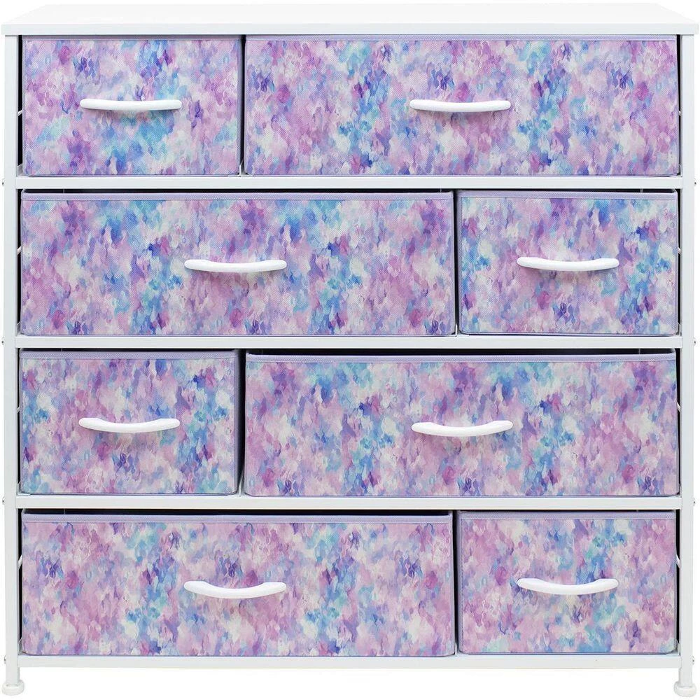 11.5 in. L x 34 in. W x 36 in. H 8-Drawer Tie Dye Purple Dresser Steel Frame Wood Top Easy Pull Fabric Bins by Sorbus 10 11.5 in. L x 34 in. W x 36 in. H 8-Drawer Tie Dye Purple Dresser Steel Frame Wood Top Easy Pull Fabric Bins by Sorbus - Image 8