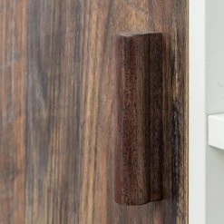 42.91 in. White and Espresso Modern TV Stand Console with Cable Management Hole and Storage Cabinet by ANGELES HOME -Sorbus Sales Store white and espresso angeles home tv stands myf37245r 1f 1000