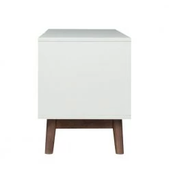 42.91 in. White and Espresso Modern TV Stand Console with Cable Management Hole and Storage Cabinet by ANGELES HOME -Sorbus Sales Store white and espresso angeles home tv stands myf37245r 4f 1000