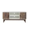 42.91 in. White and Espresso Modern TV Stand Console with Cable Management Hole and Storage Cabinet by ANGELES HOME -Sorbus Sales Store white and espresso angeles home tv stands myf37245r 64 1000