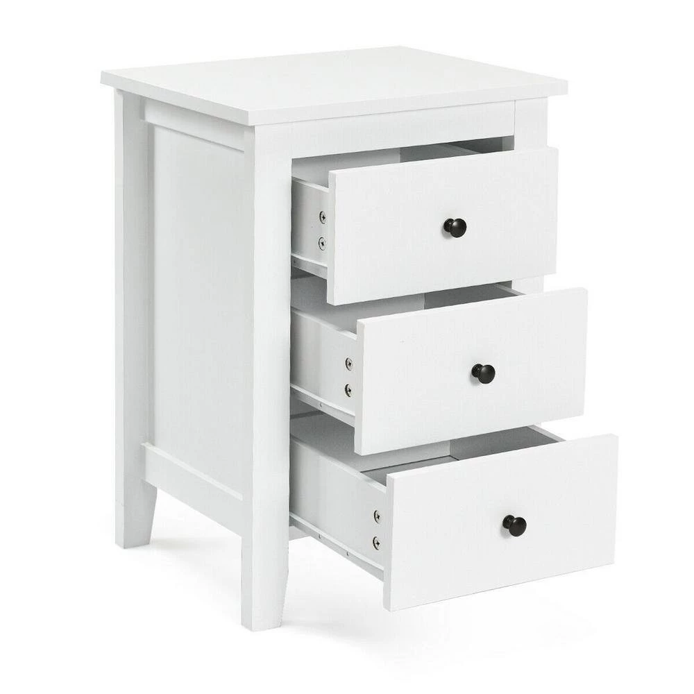 14.5 in. White 26 in. Rectangular Chipboard and MDF End Table with Drawers 2 Pieces by ANGELES HOME 8 14.5 in. White 26 in. Rectangular Chipboard and MDF End Table with Drawers 2 Pieces by ANGELES HOME - Image 6
