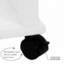 34 1/2 in. Small Rolling Kitchen Cart Island with Stainless Steel Flip-Top, Kitchen Cart Trolley on Wheels, White by ANGELES HOME -Sorbus Sales Store white angeles home kitchen carts m66 8hw223wh 44 1000