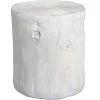 15 in. x 14 in. x 17 in. Round Wood White Arbor Log Table by FirsTime & Co. -Sorbus Sales Store white firstime co end side tables 70229 64 1000