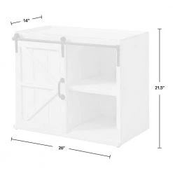 26 x 14 x 21.5 in. White Rectangular Wood Bolton Barn Door End Table by FirsTime & Co. -Sorbus Sales Store white firstime co end side tables 70483 4f 1000