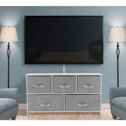 5-Drawer Marble Black Dresser Black Frame Wood Top Easy Pull Fabric Bins 11.87 in. L x 39.5 in. W x 24.62 in. H by Sorbus 19 5-Drawer Marble Black Dresser Black Frame Wood Top Easy Pull Fabric Bins 11.87 in. L x 39.5 in. W x 24.62 in. H by Sorbus -Sorbus Sales Store white gray sorbus dressers drw cu5 wh 31 1000