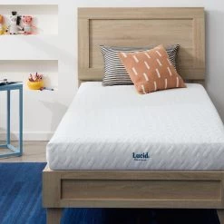 Dual Layer SureCool 5in. Firm Gel Memory Foam Tight Top Twin Mattress by Lucid Comfort Collection