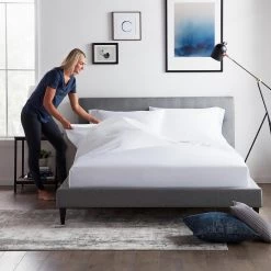 SureCool 8in. Firm Gel Memory Foam Tight Top Full Mattress by Lucid Comfort Collection -Sorbus Sales Store white lucid comfort collection mattresses lucc08ff45mf c3 1000