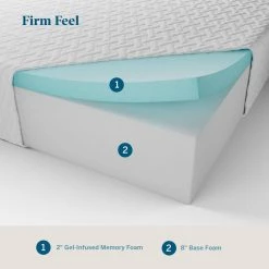 SureCool 8in. Firm Gel Memory Foam Tight Top Full Mattress by Lucid Comfort Collection -Sorbus Sales Store white lucid comfort collection mattresses lucc08ff45mf fa 1000