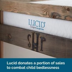 Deluxe Adjustable Bed and 10 in. Plush Gel Memory Foam Split King Mattress Set by Lucid Comfort Collection -Sorbus Sales Store white lucid comfort collection mattresses lucc102kgfl6lp c3 1000