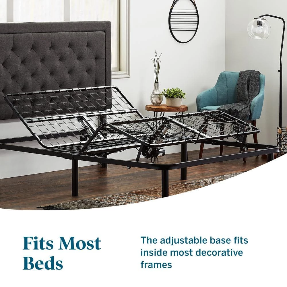 Standard Adjustable Bed and 10 in. Firm Gel Memory Foam Split King Mattress Set by Lucid Comfort Collection 5 Standard Adjustable Bed and 10 in. Firm Gel Memory Foam Split King Mattress Set by Lucid Comfort Collection - Image 3