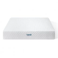 10in. Plush Gel Memory Foam Tight Top Full Mattress by Lucid Comfort Collection -Sorbus Sales Store white lucid comfort collection mattresses lucc10ff30gf 44 1000