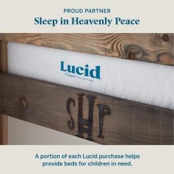 10in. Plush Gel Memory Foam Tight Top Full Mattress by Lucid Comfort Collection -Sorbus Sales Store white lucid comfort collection mattresses lucc10ff30gf 77 1000