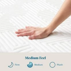 10 in. Queen Gel and Aloe Vera Hybrid Memory Foam Mattress by Lucid Comfort Collection -Sorbus Sales Store white lucid comfort collection mattresses lucc10qq38gh 31 1000