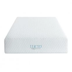 SureCool 14in. Medium Gel Memory Foam Tight Top Queen Mattress by Lucid Comfort Collection -Sorbus Sales Store white lucid comfort collection mattresses lucc14qq45mf 31 1000