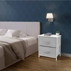 Nighstand 3-Drawer White Dresser 17.75 in. L x 11.87 in. W x 20 in. H by Sorbus -Sorbus Sales Store white sorbus dressers drw 2d wh 1f 1000