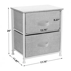 Nighstand 3-Drawer White Dresser 17.75 in. L x 11.87 in. W x 20 in. H by Sorbus -Sorbus Sales Store white sorbus dressers drw 2d wh 44 1000