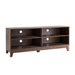 58 in. Wood Entertainment Center TV Stand Fits TV's up to 58 in. with Cable Management by ANGELES HOME